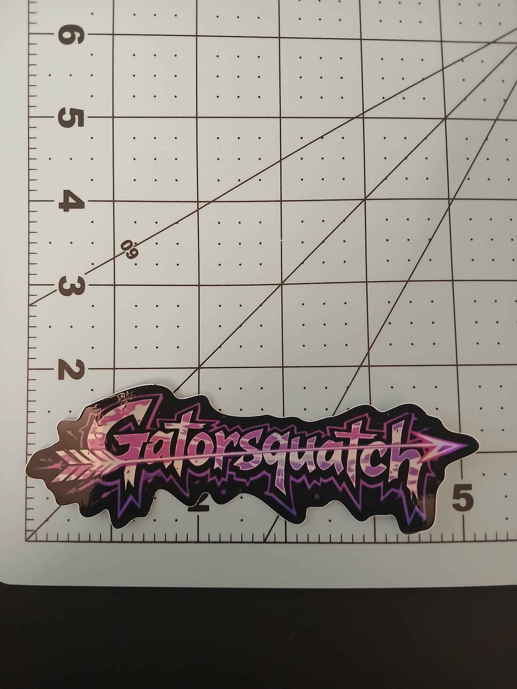 Gatorsquatch Pink Holographic Logo Sticker