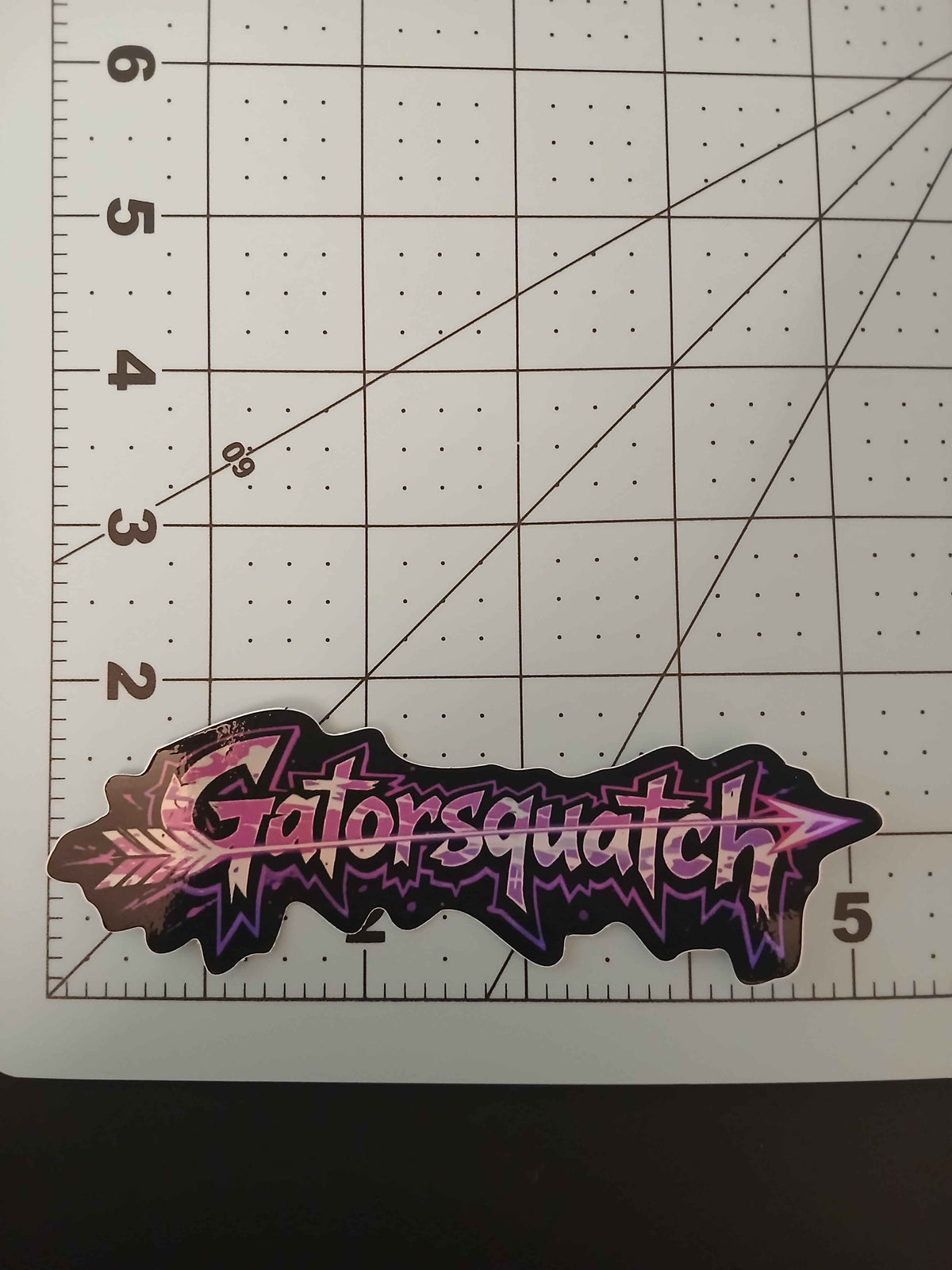Gatorsquatch Pink Holographic Logo Sticker