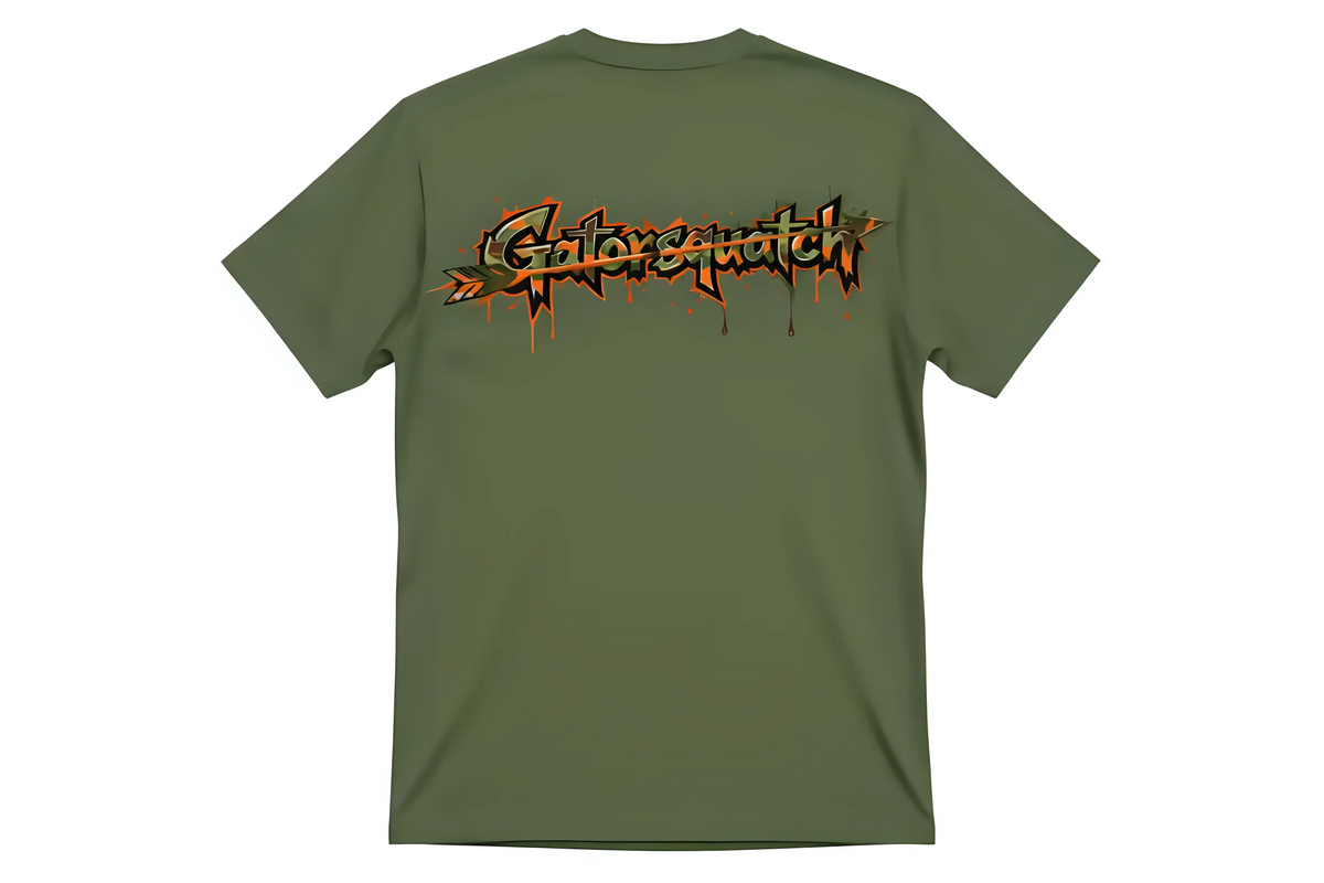 Gatorsquatch Camo Graphic T-Shirt - Stand Out Comfortably