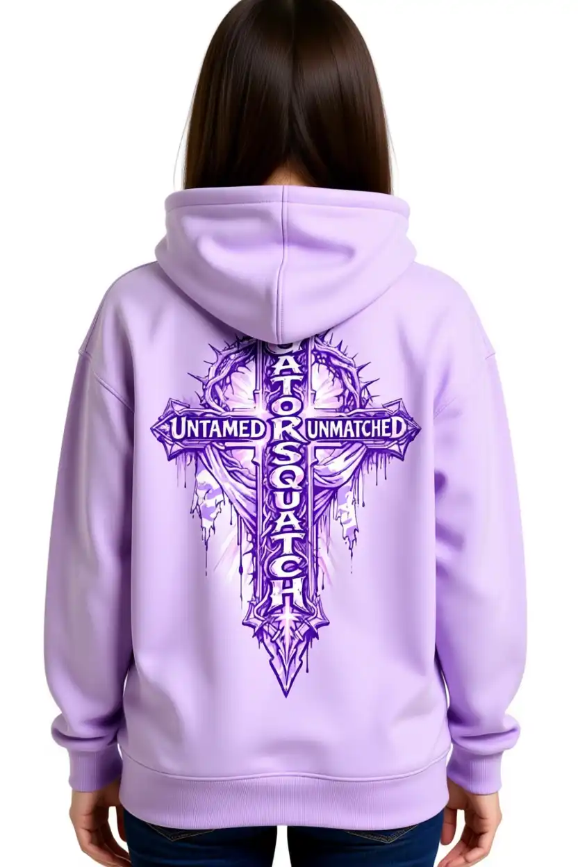 Gatorsquatch Purple Cross Hoodie (Tagless)
